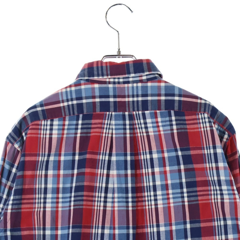 RALPH LAUREN(ラルフローレン) マドラスチェック ボタンダウン 長袖シャツ レッド/ブルー