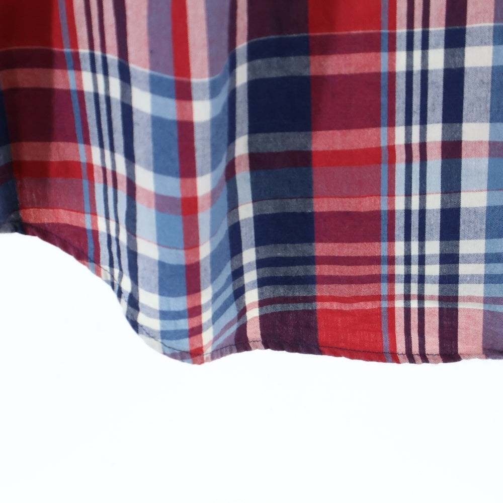 RALPH LAUREN(ラルフローレン) マドラスチェック ボタンダウン 長袖シャツ レッド/ブルー