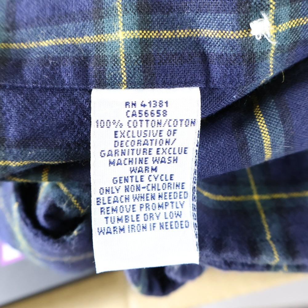 RALPH LAUREN(ラルフローレン) ブロックチェック ボタンダウン 長袖シャツ ネイビー/グリーン