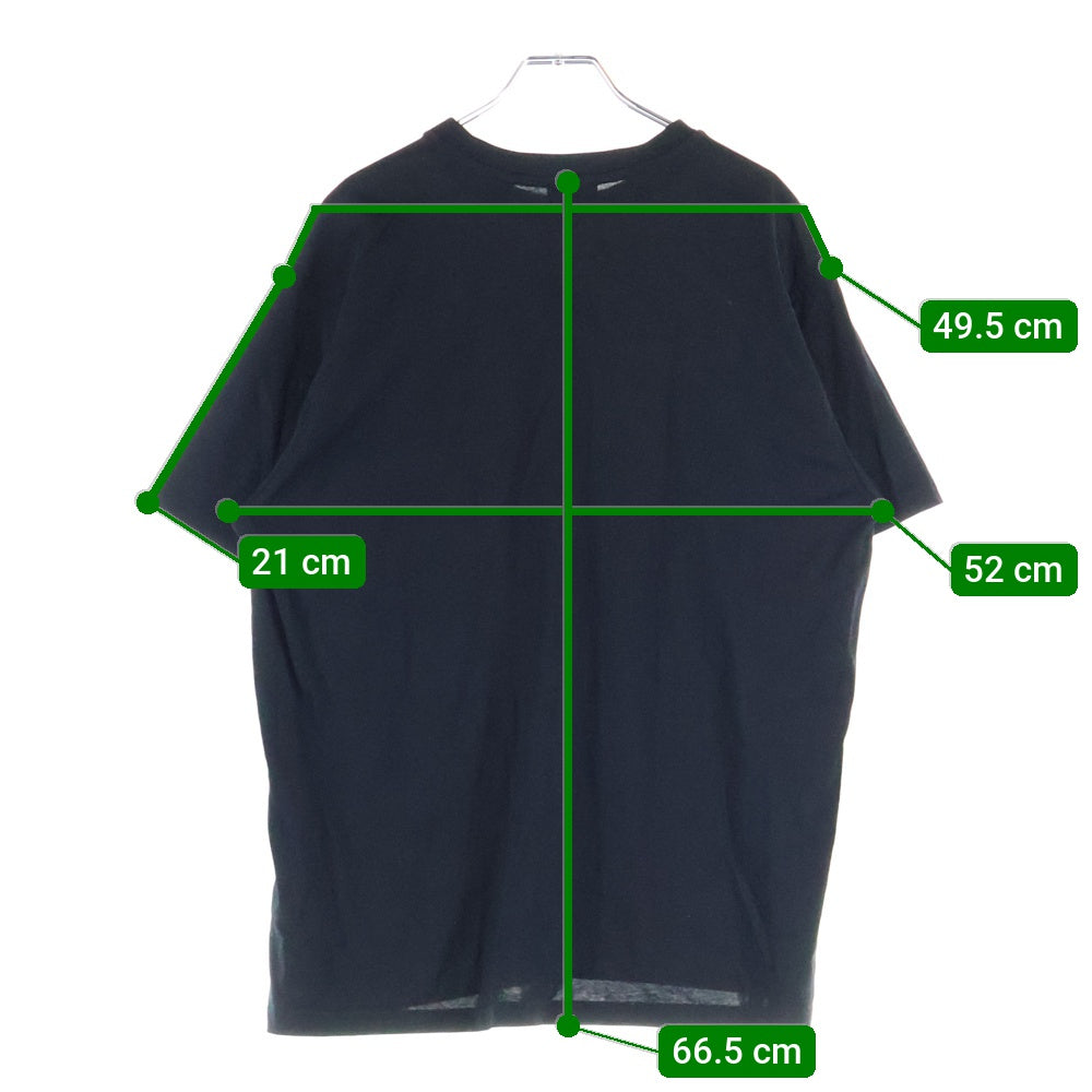 BURBERRY(バーバリー) フロントロゴ ラインストーン クルーネック半袖Tシャツ カットソー ブラック 8022504