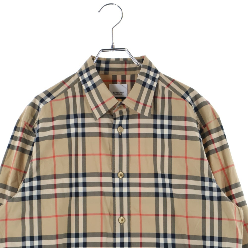 BURBERRY(バーバリー) ノバチェック レギュラーカラーシャツ ブラウン 8020663
