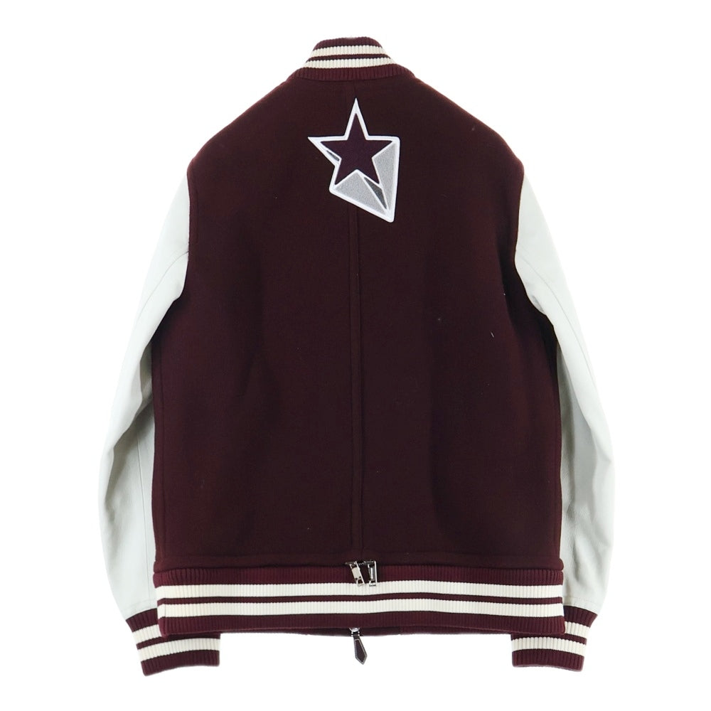 BURBERRY(バーバリー) 21AW LOGO PATCH VARSITY JACKET ロゴパッチ ジップボタン バーシティジャケット ブルゾン ボルドー 8045532