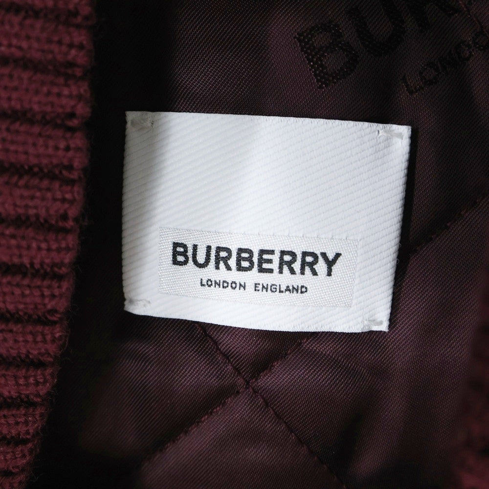BURBERRY(バーバリー) 21AW LOGO PATCH VARSITY JACKET ロゴパッチ ジップボタン バーシティジャケット ブルゾン ボルドー 8045532