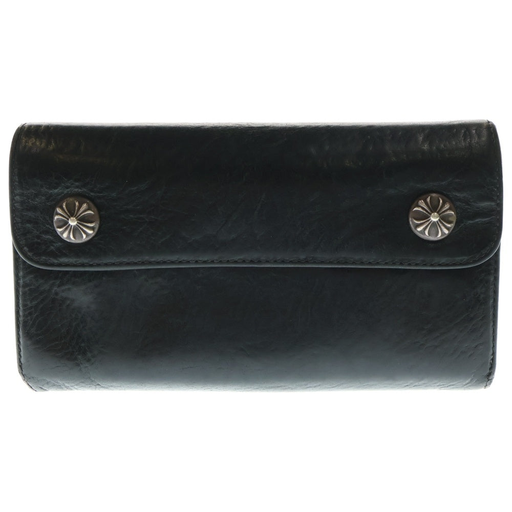 CHROME HEARTS(クロムハーツ) WAVE ウェーブ レザーウォレット 財布 ブラック BCA374