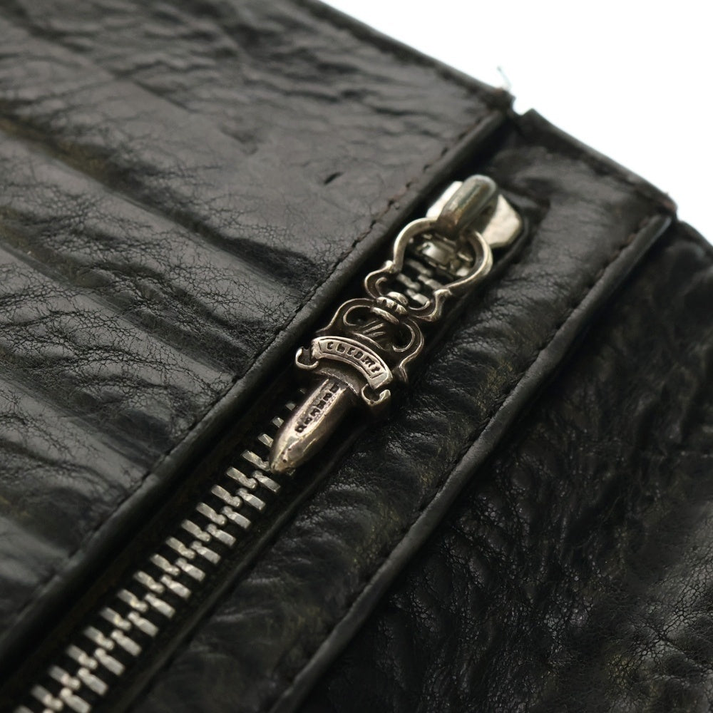 CHROME HEARTS(クロムハーツ) WAVE ウェーブ レザーウォレット 財布 ブラック BCA374