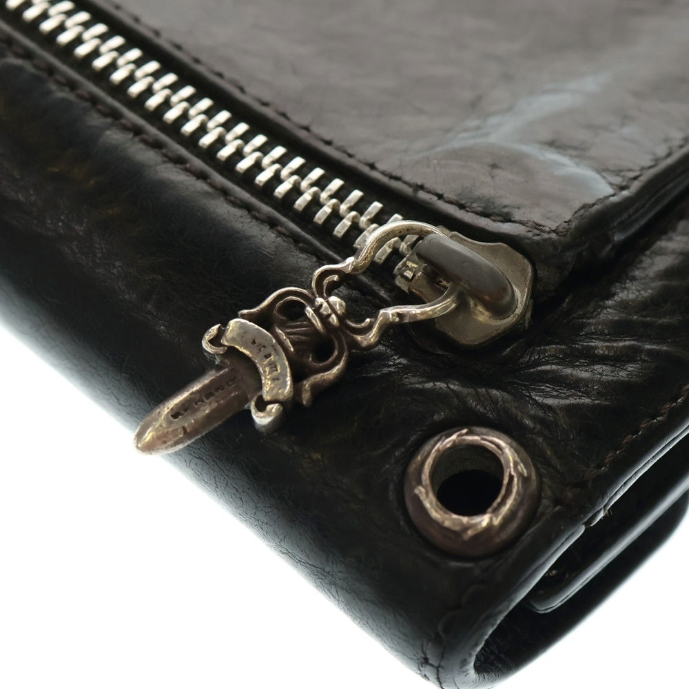 CHROME HEARTS(クロムハーツ) WAVE ウェーブ レザーウォレット 財布 ブラック BCA374