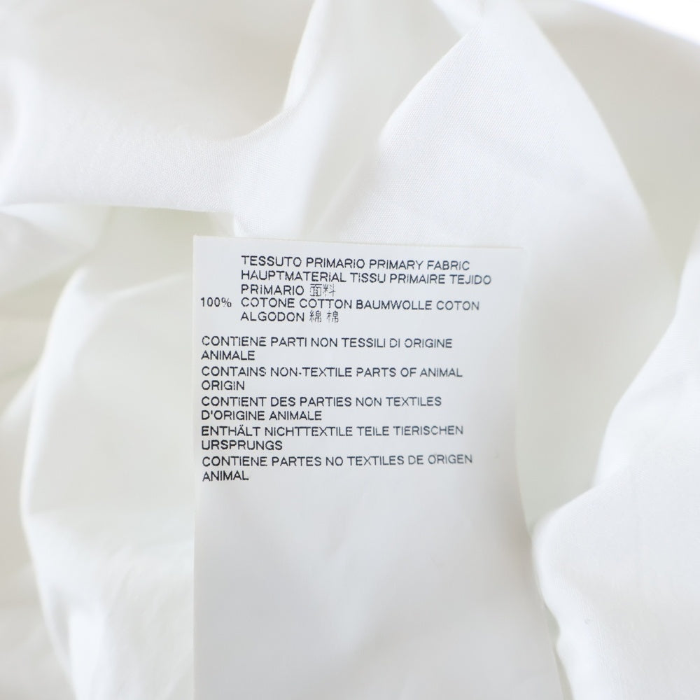 MAISON MARTIN MARGIELA 10(メゾンマルタンマルジェラ) 17AW Garment Dyed Slim Fit Poplin Shirt ガーメントダイ コットンポプリン スリム 長袖シャツ ホワイト S50DL0321 S39545