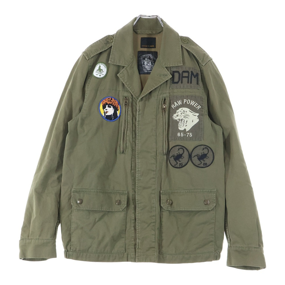 HYSTERIC GLAMOUR(ヒステリックグラマー) ワッペン ミリタリージャケット カーキ 0213AB08