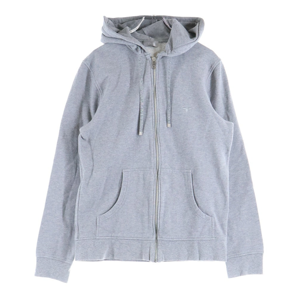 Dior HOMME(ディオールオム) BEE刺繍 スウェット ジップアップ パーカー フーディ グレー