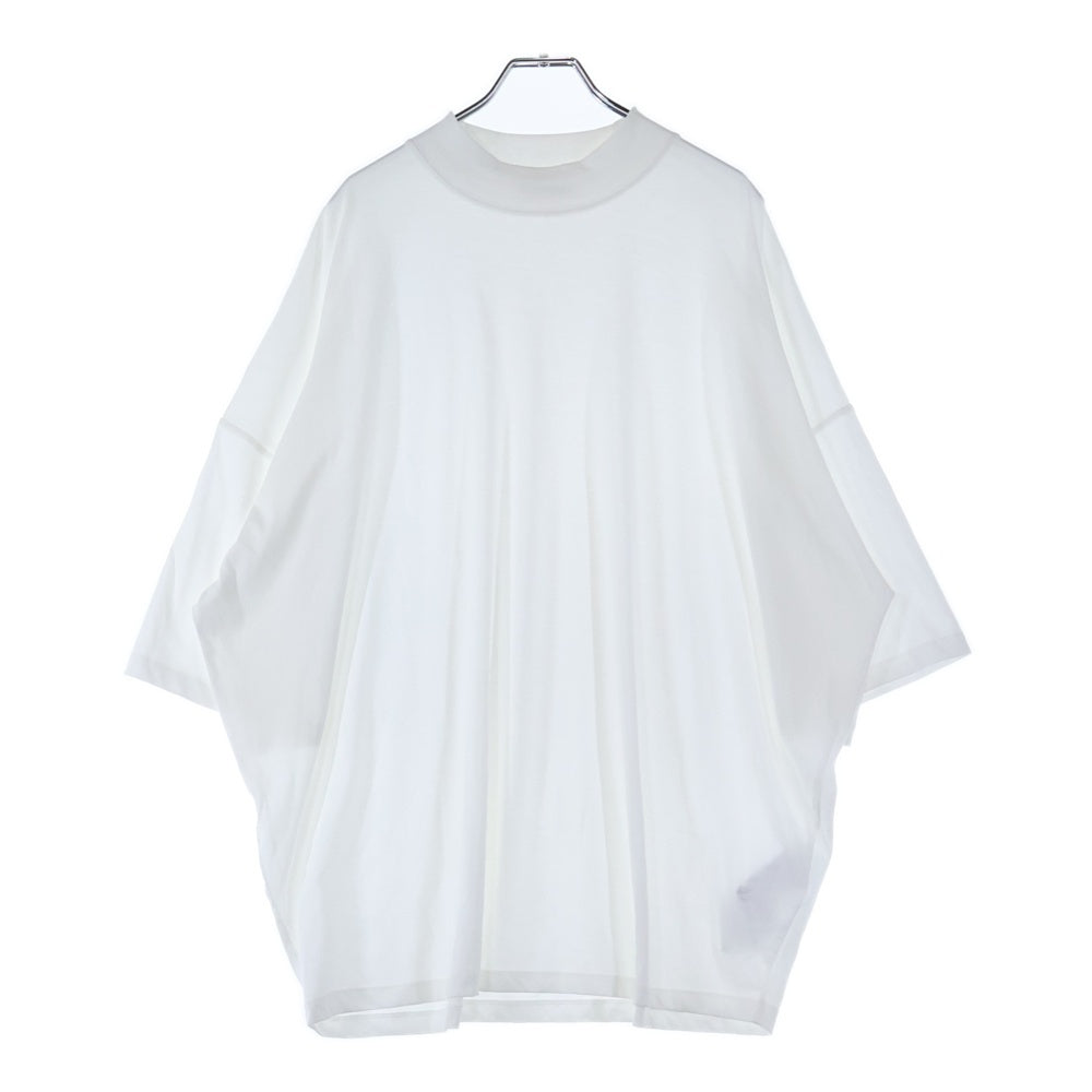 JIL SANDER(ジルサンダー) 19AW OVERSIZE MOC NECK TEE オーバーサイズ モックネック 半袖Tシャツ カットソー ホワイト JSMP706022