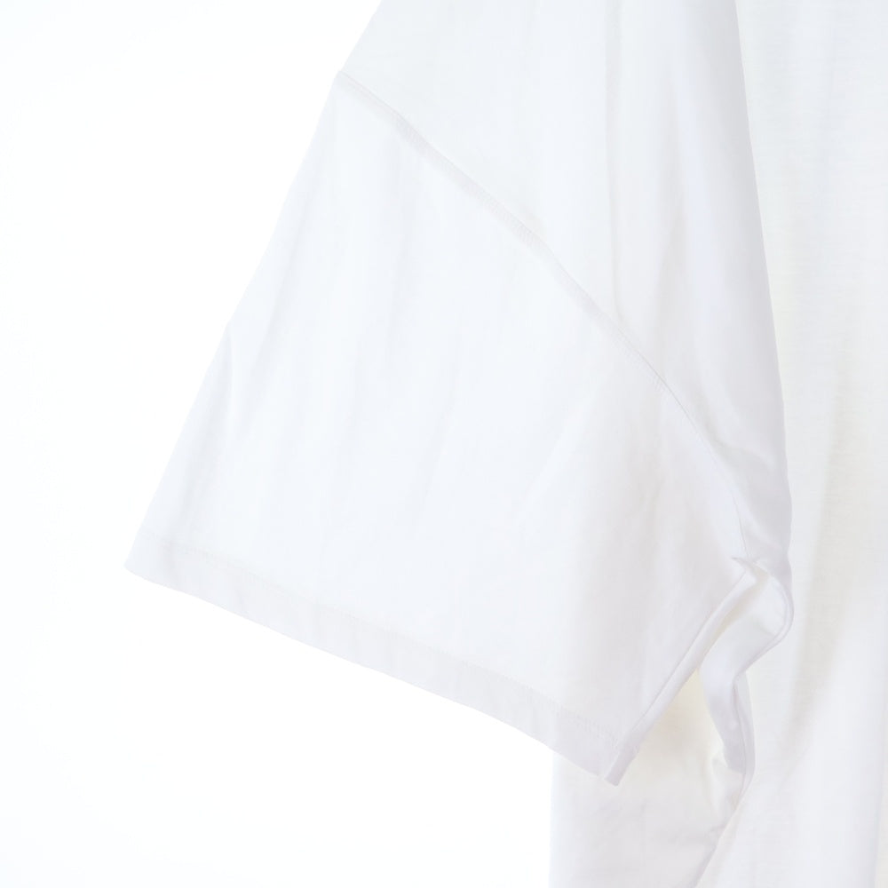 JIL SANDER(ジルサンダー) 19AW OVERSIZE MOC NECK TEE オーバーサイズ モックネック 半袖Tシャツ カットソー ホワイト JSMP706022