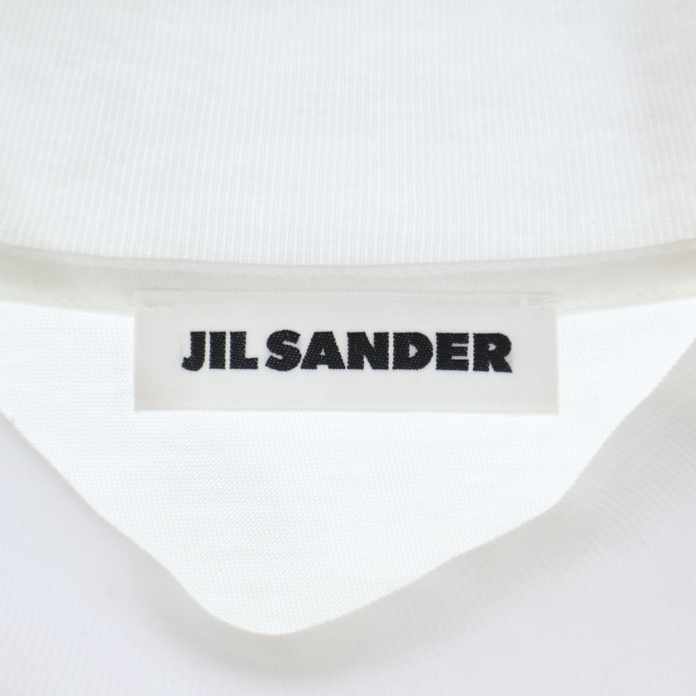 JIL SANDER(ジルサンダー) 19AW OVERSIZE MOC NECK TEE オーバーサイズ モックネック 半袖Tシャツ カットソー ホワイト JSMP706022