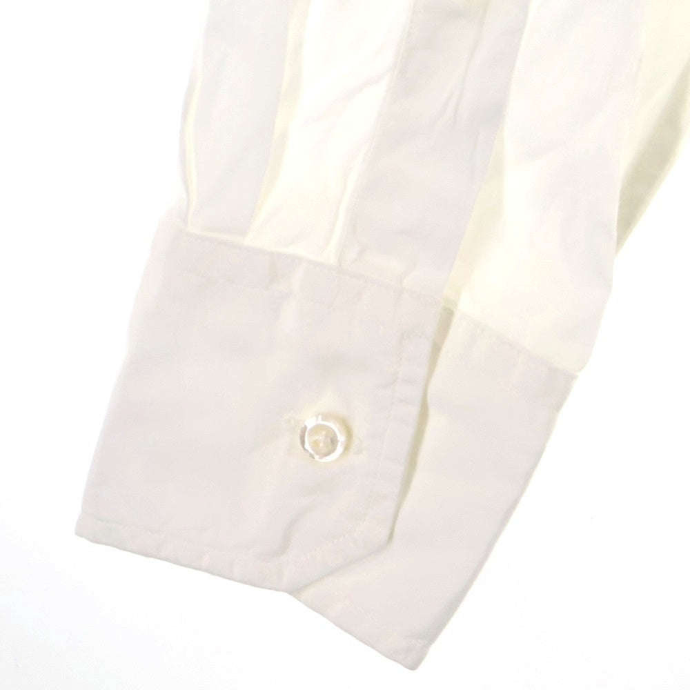 THOM BROWNE(トムブラウン) 袖トリコロール ボタンダウン 長袖シャツ ホワイト