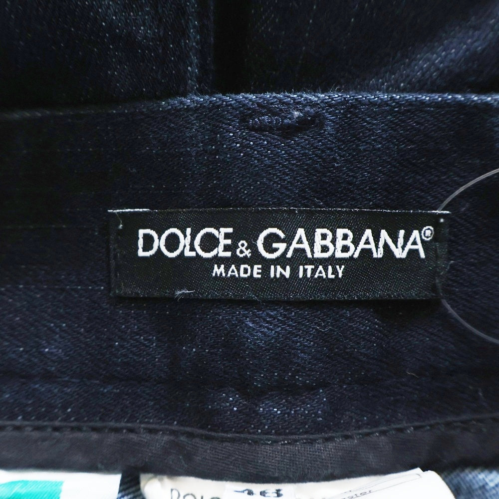 DOLCE & GABBANA(ドルチェアンドガッバーナ) ロゴプレート ストレッチ スキニー デニムパンツ インディゴ G3S2TD