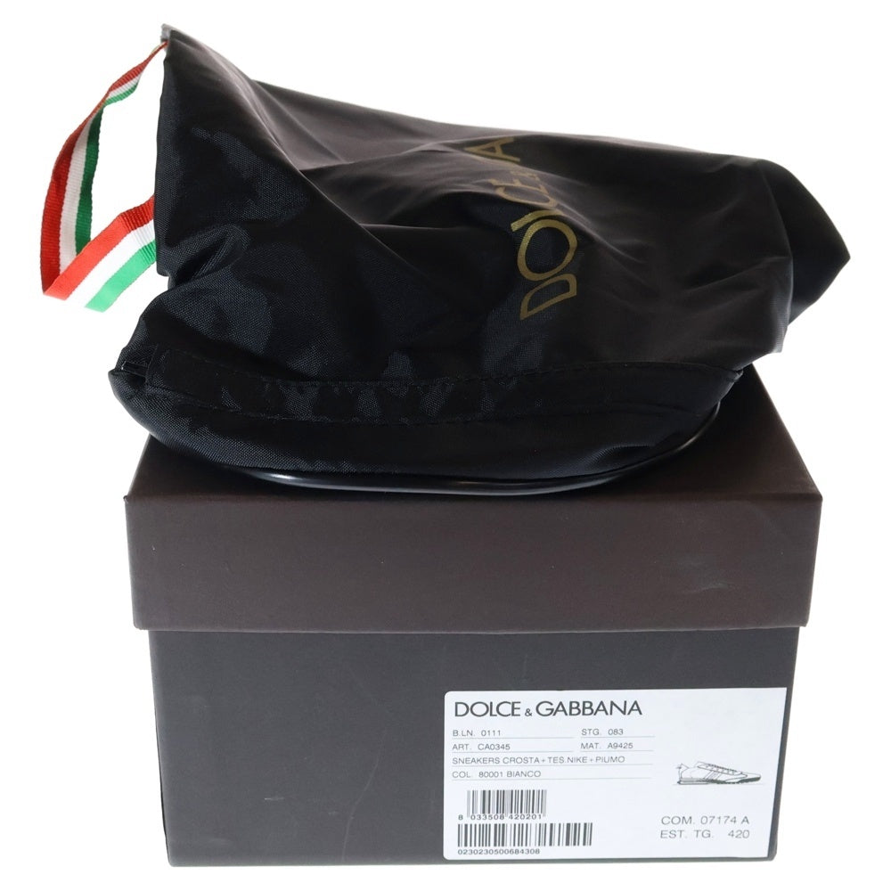 DOLCE & GABBANA(ドルチェアンドガッバーナ) レザー ローカットスニーカー ホワイト CA0345