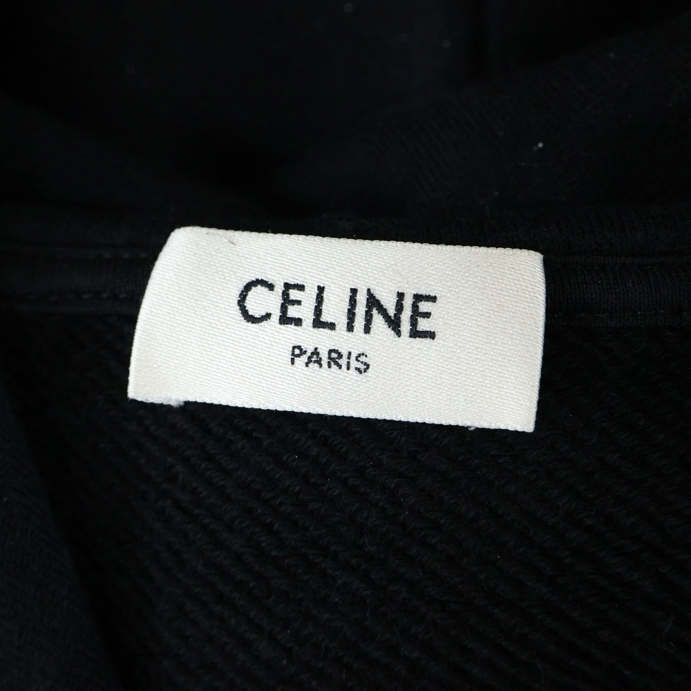 CELINE(セリーヌ) Sweat Pullover Parka トリオンフ カシミア混 スウェットプルオーバーパーカー ブラック 2Y35D450I