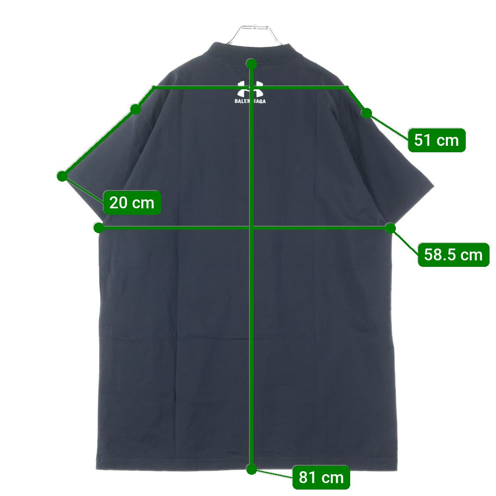 BALENCIAGA(バレンシアガ) ×UNDER ARMOR Logo Tee アンダーアーマー 半袖Tシャツ ブラック 787349 TRVB7
