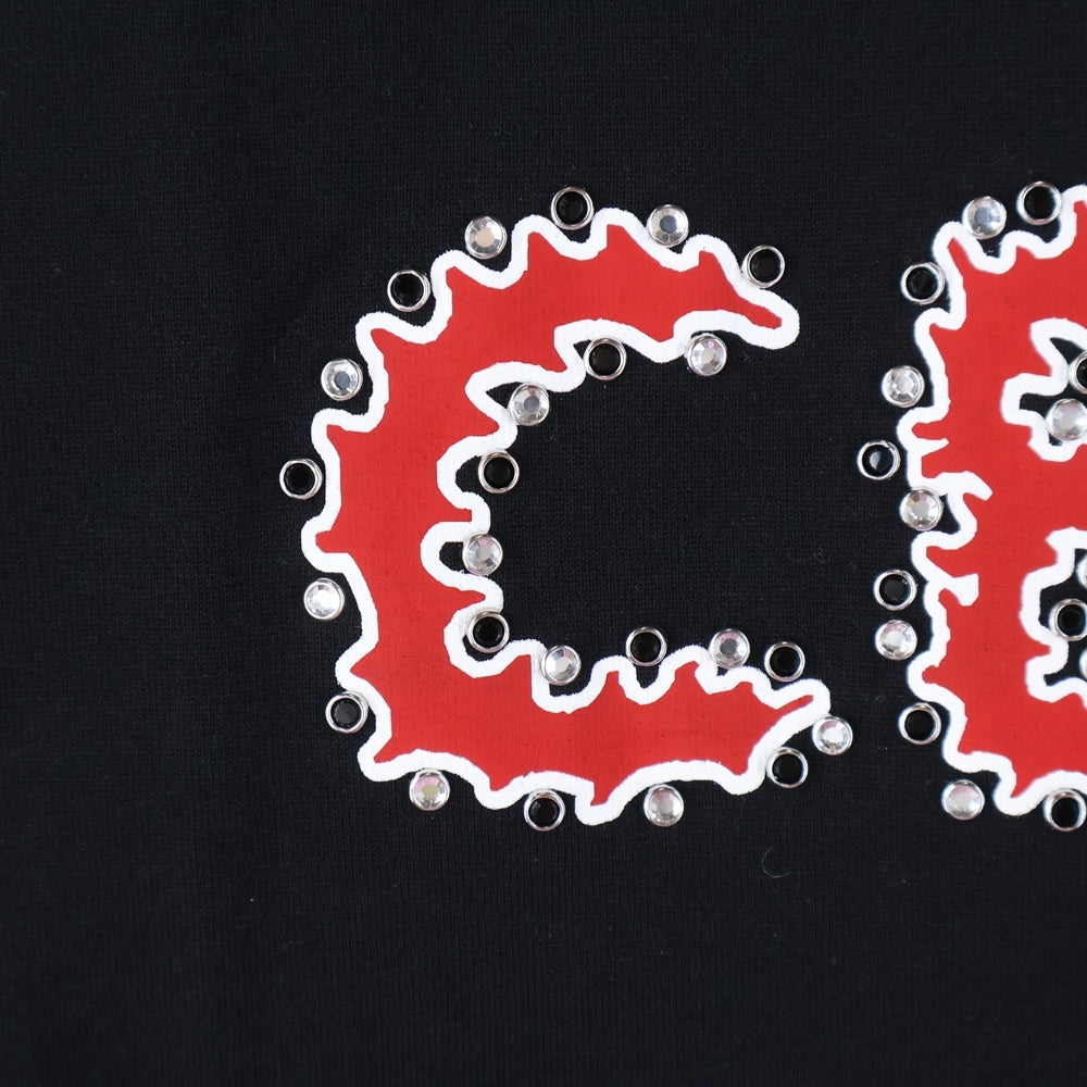 CELINE(セリーヌ) Logo Studs S/S Tee ロゴスタッズ 半袖Tシャツ ネイビー/レッド 2X49F671Q