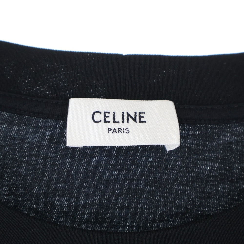 CELINE(セリーヌ) Logo Studs S/S Tee ロゴスタッズ 半袖Tシャツ ネイビー/レッド 2X49F671Q