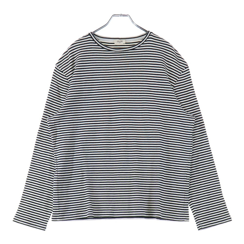 CELINE(セリーヌ) Border L/S Tee ボーダー長袖Tシャツ ロンT ホワイト/ブラック 2X276545F