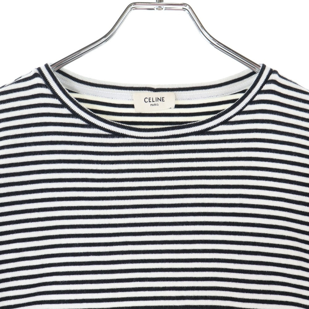 CELINE(セリーヌ) Border L/S Tee ボーダー長袖Tシャツ ロンT ホワイト/ブラック 2X276545F