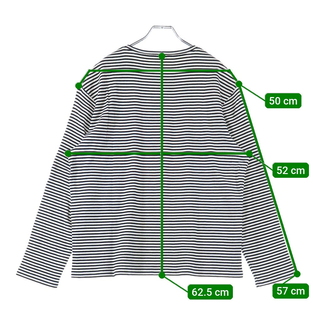 CELINE(セリーヌ) Border L/S Tee ボーダー長袖Tシャツ ロンT ホワイト/ブラック 2X276545F