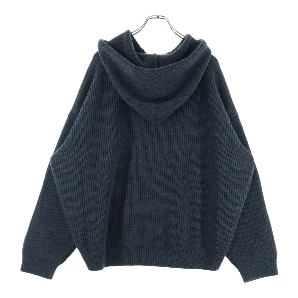 CELINE(セリーヌ) Logo Knit Pullover Parka ロゴニット プルオーバーパーカー チャコールグレー 2A85W423P