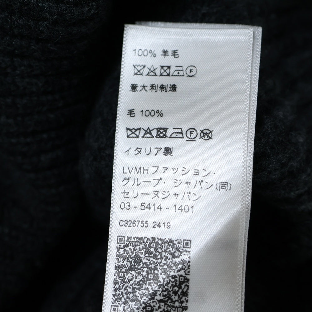 CELINE(セリーヌ) Logo Knit Pullover Parka ロゴニット プルオーバーパーカー チャコールグレー 2A85W423P