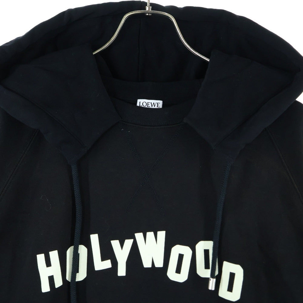 LOEWE(ロエベ) HOLYWOOD Pullover Parka ハリウッド ロゴ スウェットプルオーバーパーカー ブラック H526Y25X60