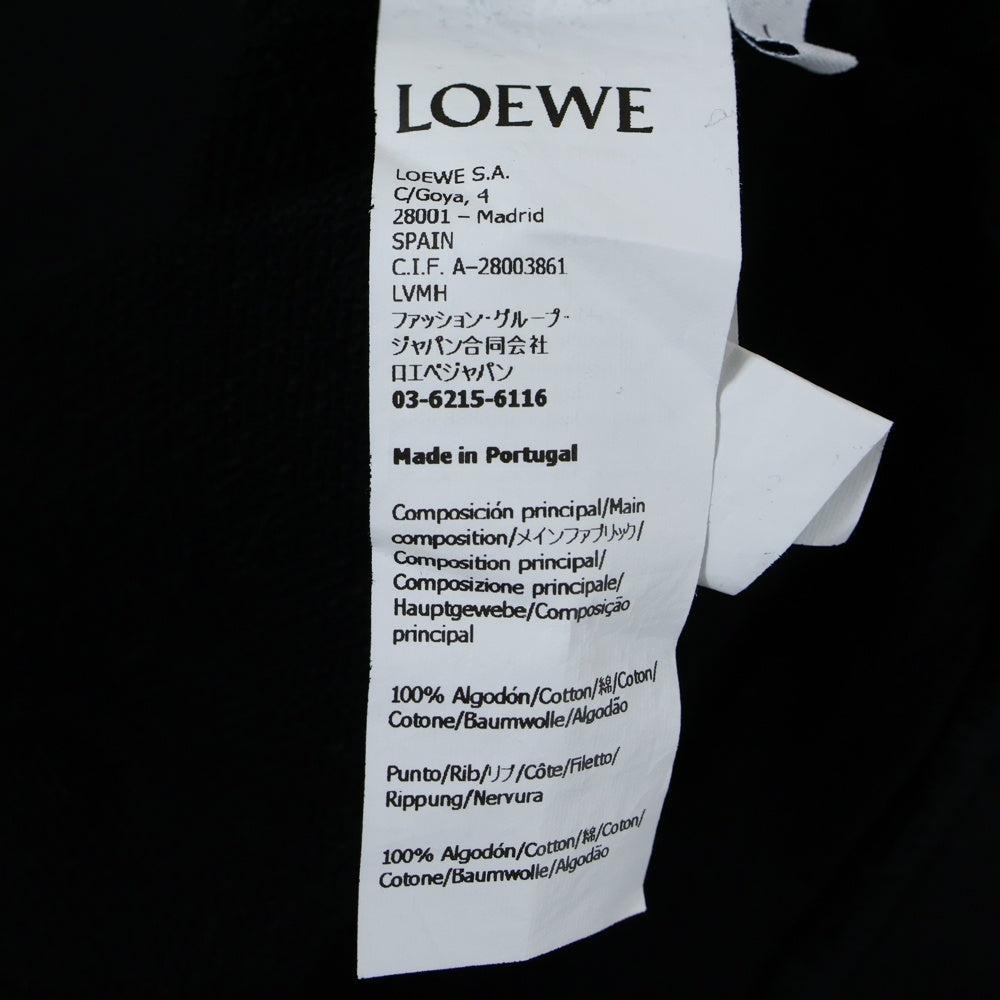 LOEWE(ロエベ) HOLYWOOD Pullover Parka ハリウッド ロゴ スウェットプルオーバーパーカー ブラック H526Y25X60