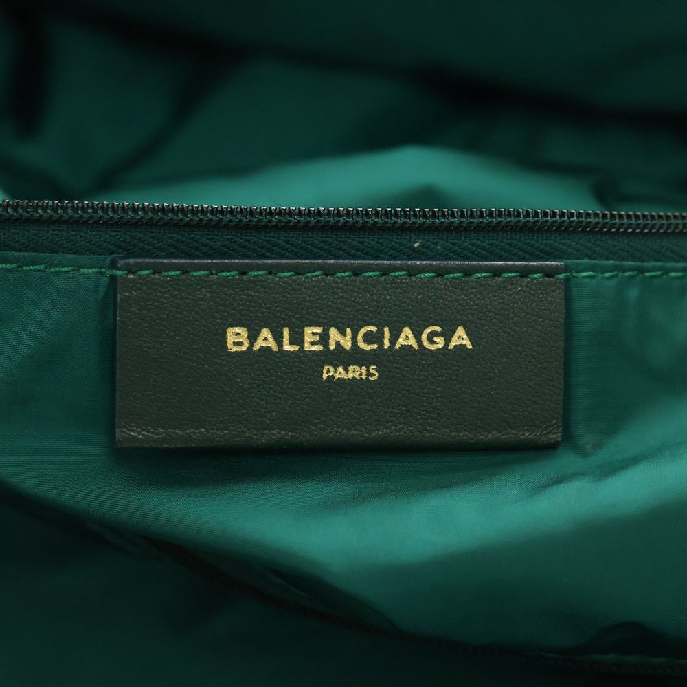 BALENCIAGA(バレンシアガ) ロゴ刺繍ナイロンホイールハンドバッグ ボストン グリーン 489939