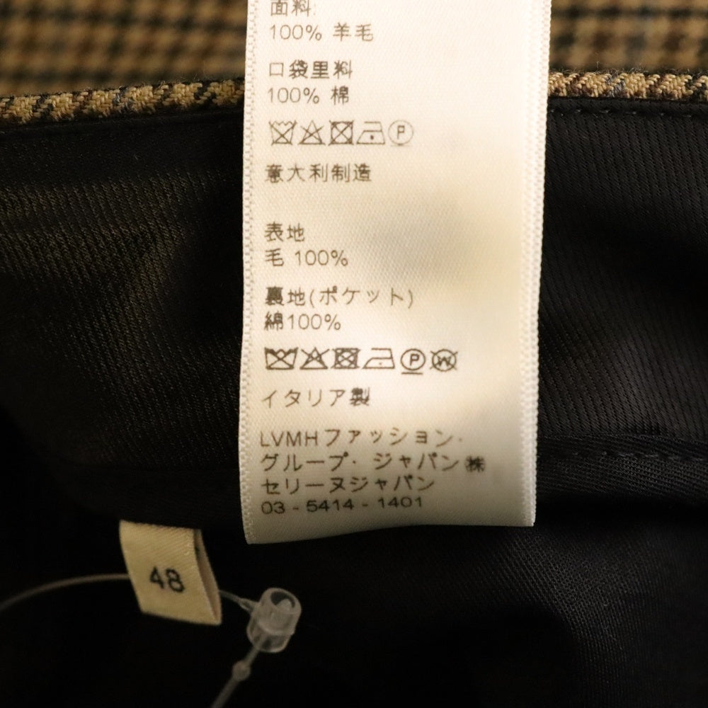 CELINE(セリーヌ) 20SS ハウンドトゥース チェック ツータック スケート パンツ ブラウン 2P498040K