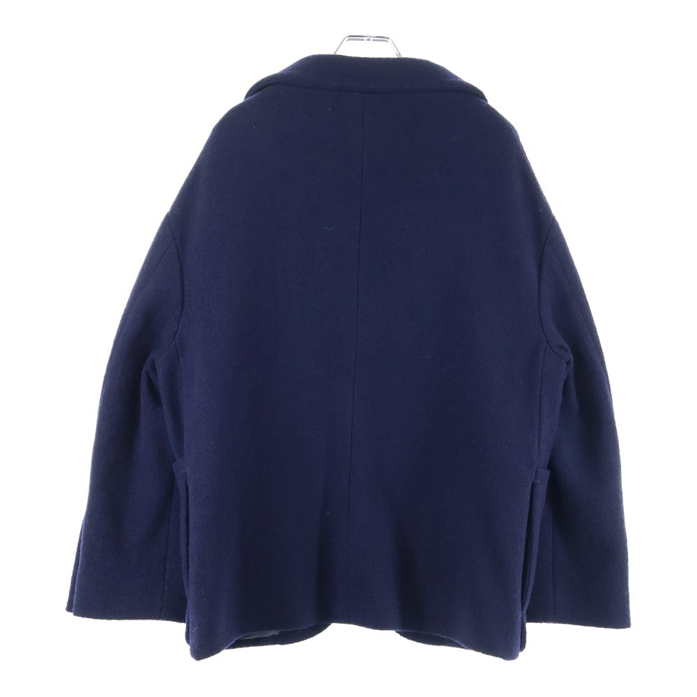 DIOR(ディオール) 2B Wool Jacket ウール ノッチドラペル パイル地 ジャケット ネイビー 343C259C0848