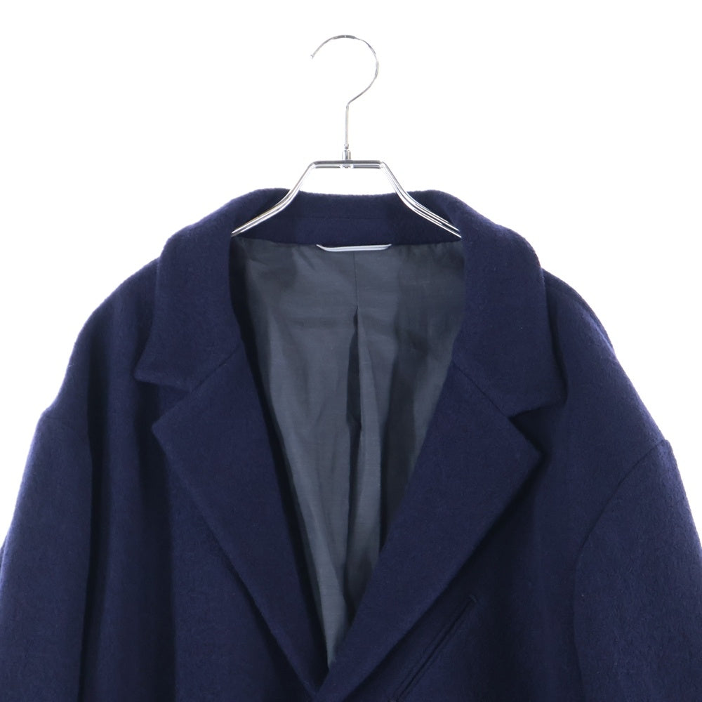 DIOR(ディオール) 2B Wool Jacket ウール ノッチドラペル パイル地 ジャケット ネイビー 343C259C0848
