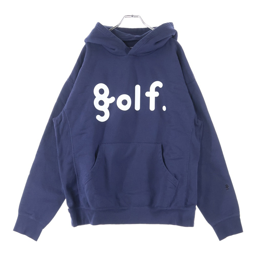 8G SHOOT(エイジシュート) golf PRINT SWEAT HOODIE ゴルフ ロゴプリント スウェットプルオーバーパーカー ネイビー 8G24-030