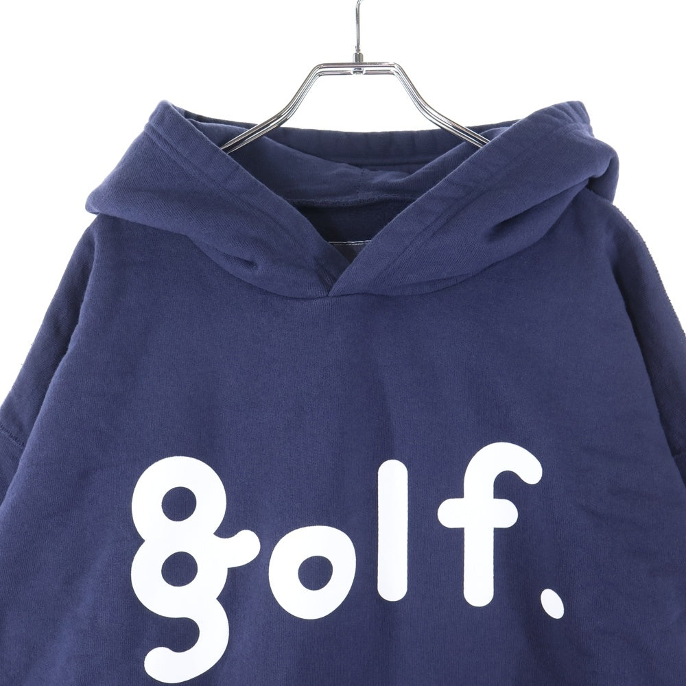 8G SHOOT(エイジシュート) golf PRINT SWEAT HOODIE ゴルフ ロゴプリント スウェットプルオーバーパーカー ネイビー 8G24-030