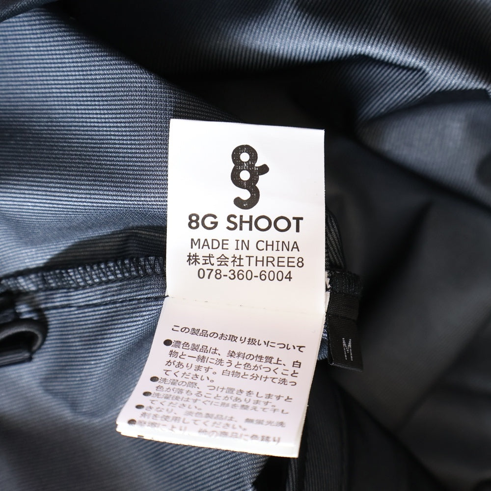 8G SHOOT(エイジシュート) COLLARLESS ZIP JACKET カラーレス 撥水加工 ジャケット ゴルフウェア ブラック 8G24-029