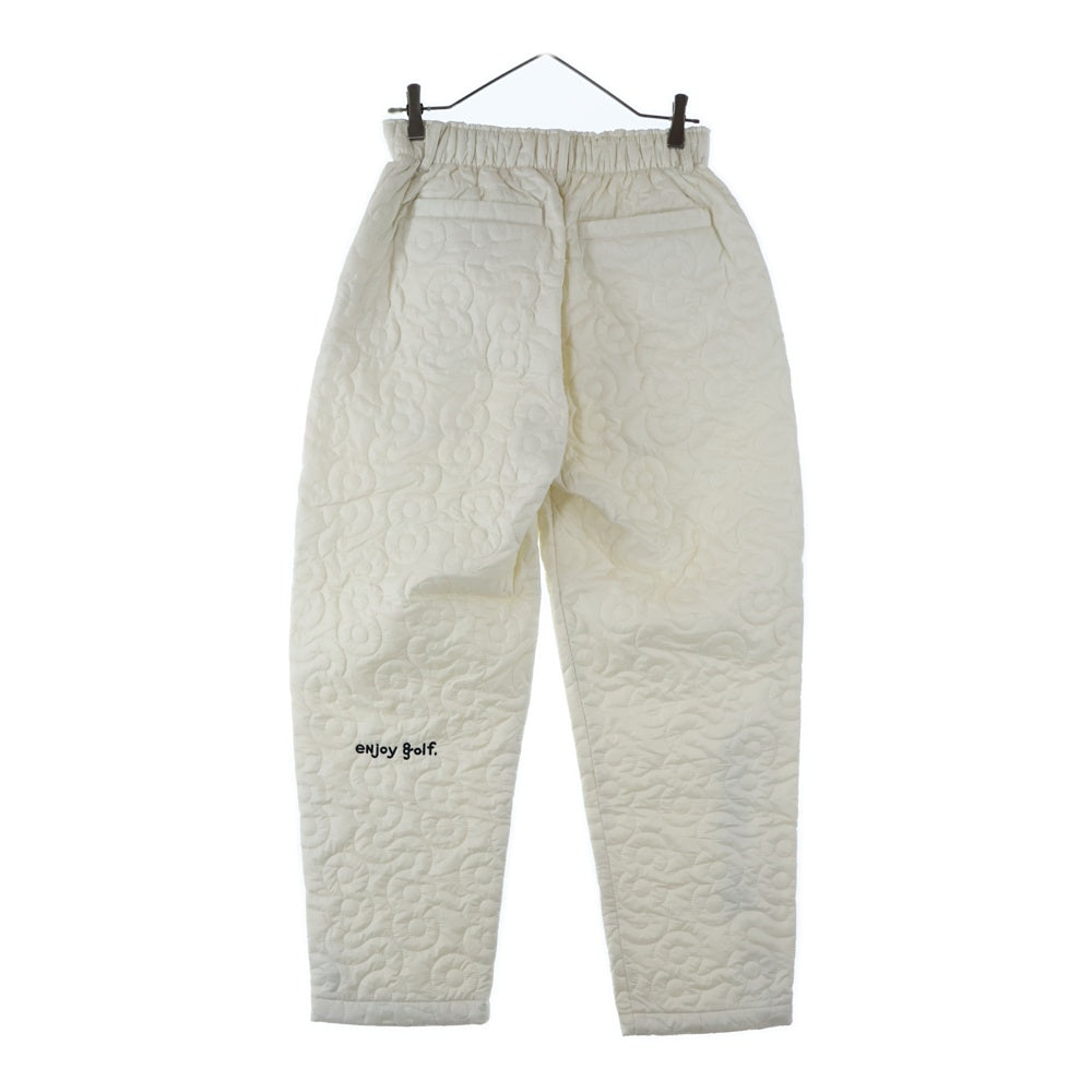 8G SHOOT(エイジシュート) LOGO PATTERN QUILTING PANTS ロゴパターン キルティング パンツ ホワイト 8G23-021