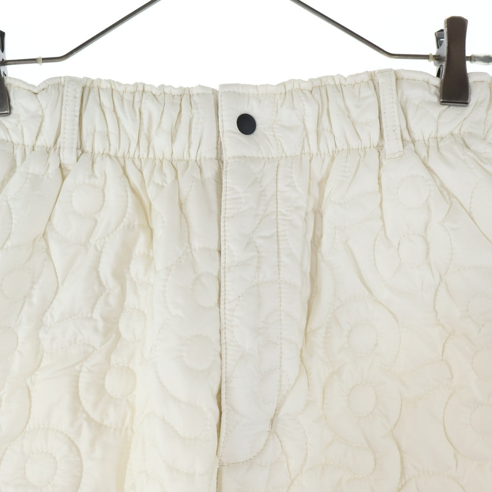 8G SHOOT(エイジシュート) LOGO PATTERN QUILTING PANTS ロゴパターン キルティング パンツ ホワイト 8G23-021