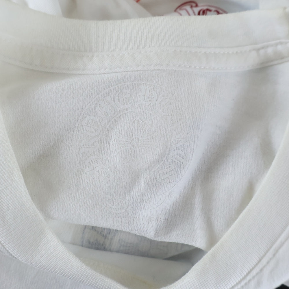 CHROME HEARTS(クロムハーツ) Multicolor Back Horseshoe Tee マルチカラーバックホースシュー クルーネック半袖Tシャツカットソー ホワイト