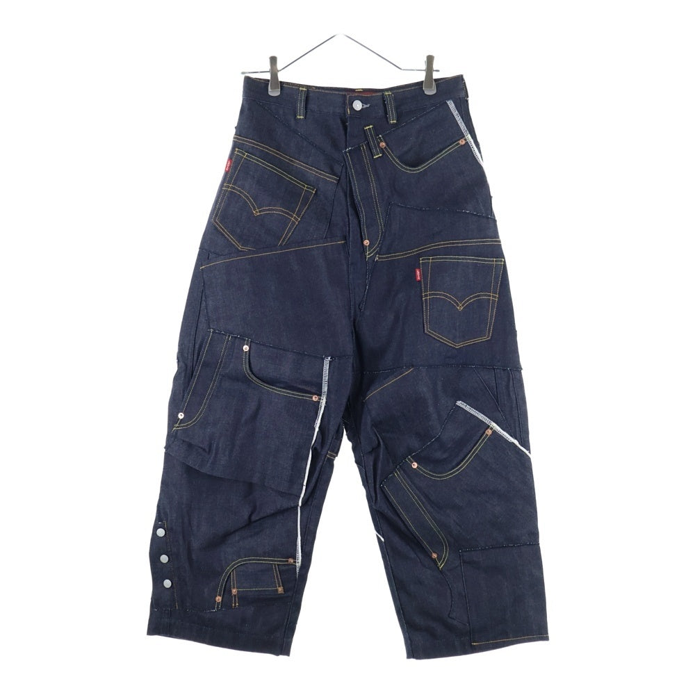 JUNYA WATANABE COMME des GARCONS(ジュンヤワタナベ コムデギャルソン) 24SS AD2023 ×Levi's リーバイス 再構築 セルビッチ パッチワーク デニムパンツ インディゴ WM-P201