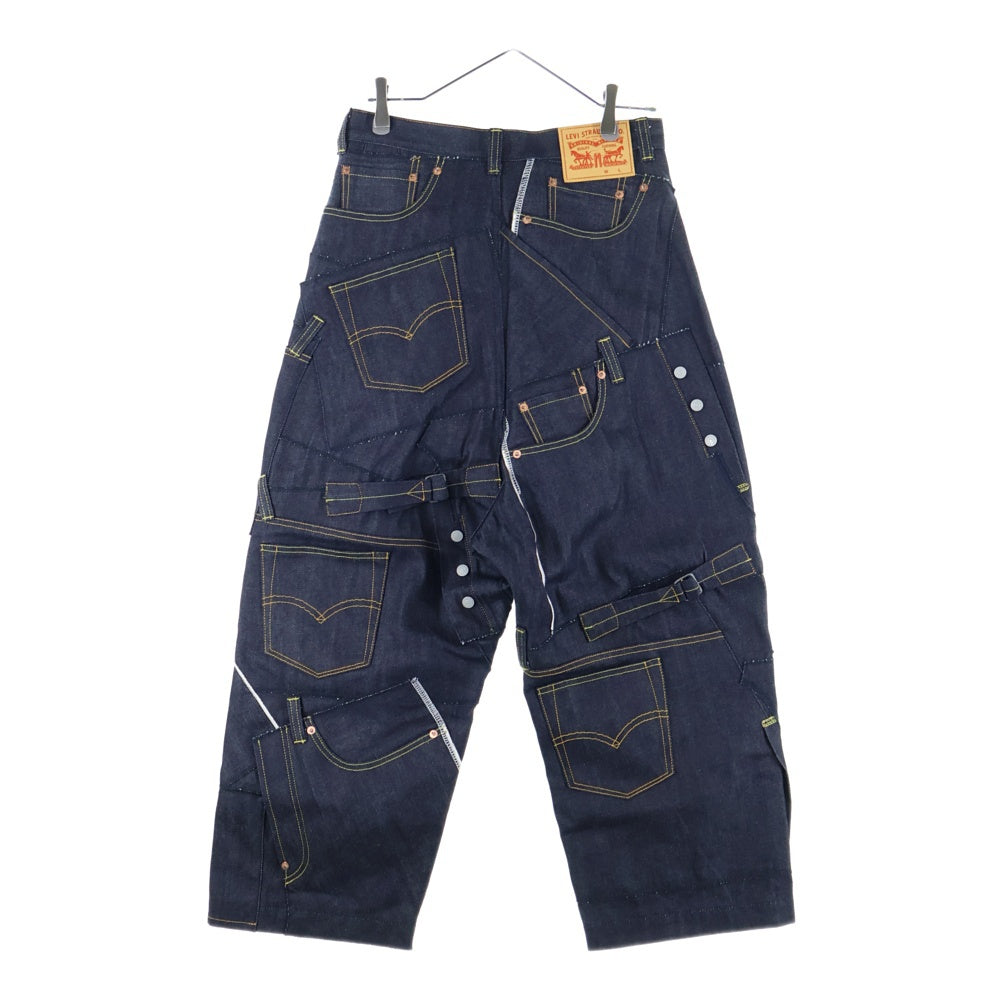 JUNYA WATANABE COMME des GARCONS(ジュンヤワタナベ コムデギャルソン) 24SS AD2023 ×Levi's リーバイス 再構築 セルビッチ パッチワーク デニムパンツ インディゴ WM-P201