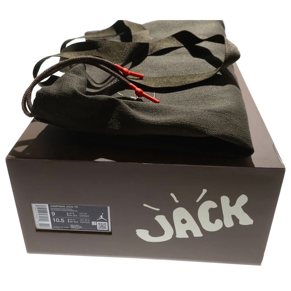 NIKE(ナイキ) ×TRAVIS SCOTT JORDAN JUMPMAN JACK トラヴィススコット ジョーダン ジャンプマン ローカットスニーカー ブラウン US9/27cm FZ8117-100