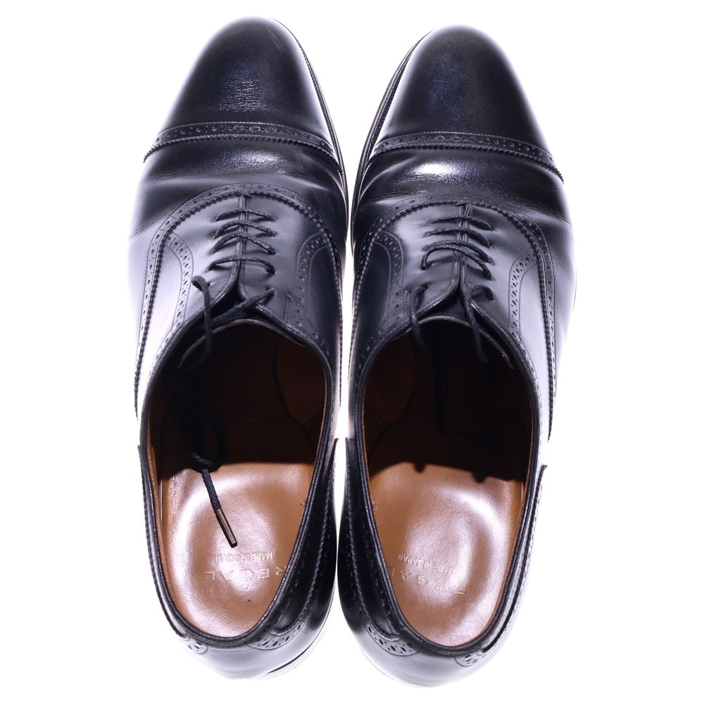 REGAL(リーガル) ストレートチップ ローカットレザーシューズ 革靴 ブラック 02DR26