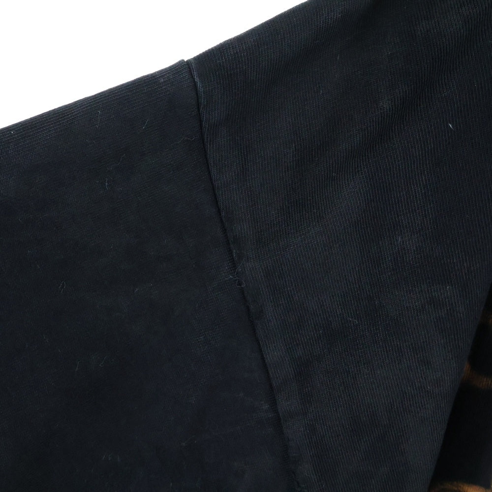 BALENCIAGA(バレンシアガ) 23AW ヘビーメタルロゴ ダメージ加工 長袖Tシャツ ロンT ブラック 739783 TOVE1