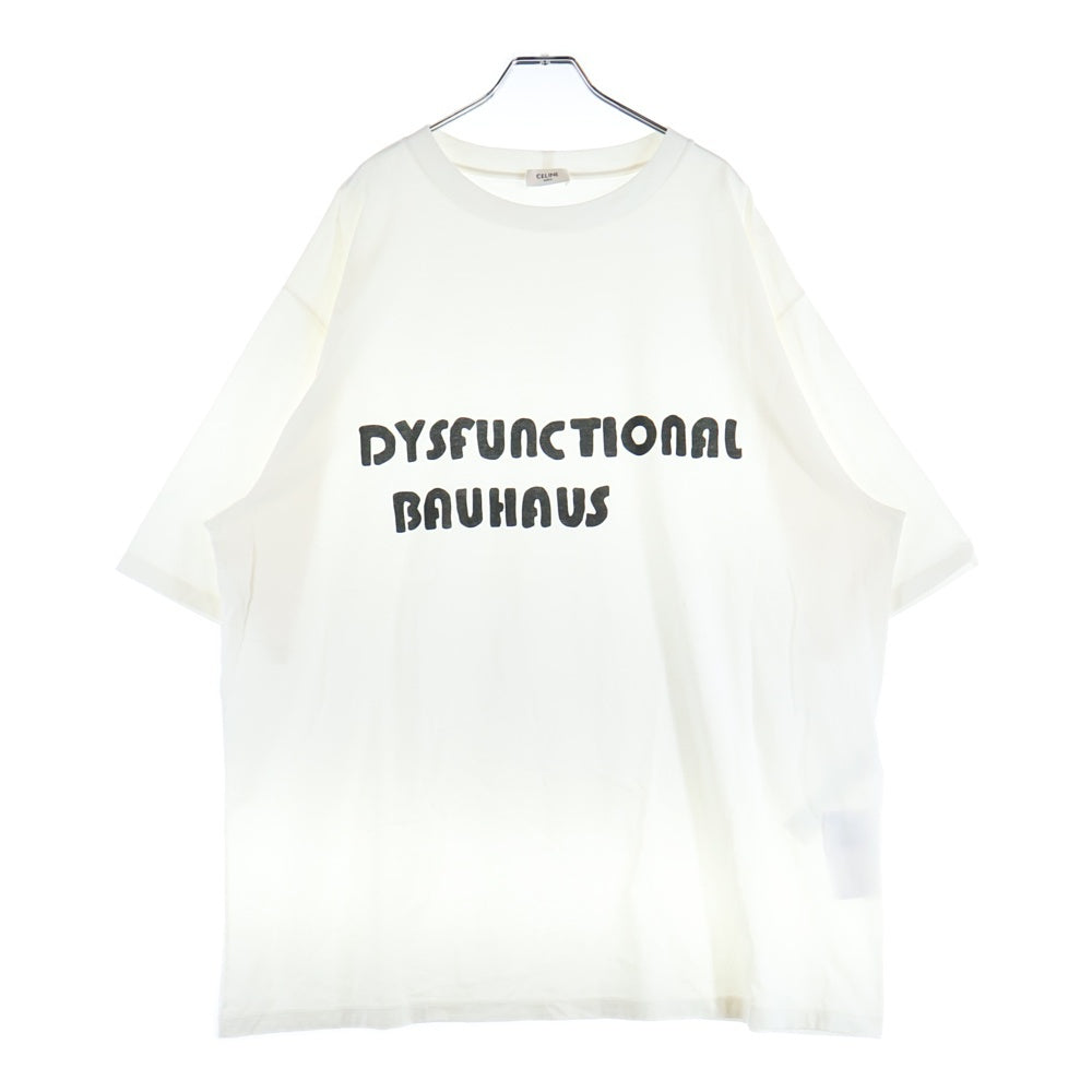 CELINE(セリーヌ) 23SS DYSFUNCTIONAL BAUHAUS プリント クルーネック 半袖Tシャツ カットソー ホワイト 2X38E671Q