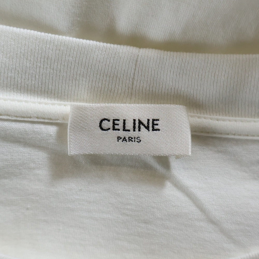 CELINE(セリーヌ) 23SS DYSFUNCTIONAL BAUHAUS プリント クルーネック 半袖Tシャツ カットソー ホワイト 2X38E671Q