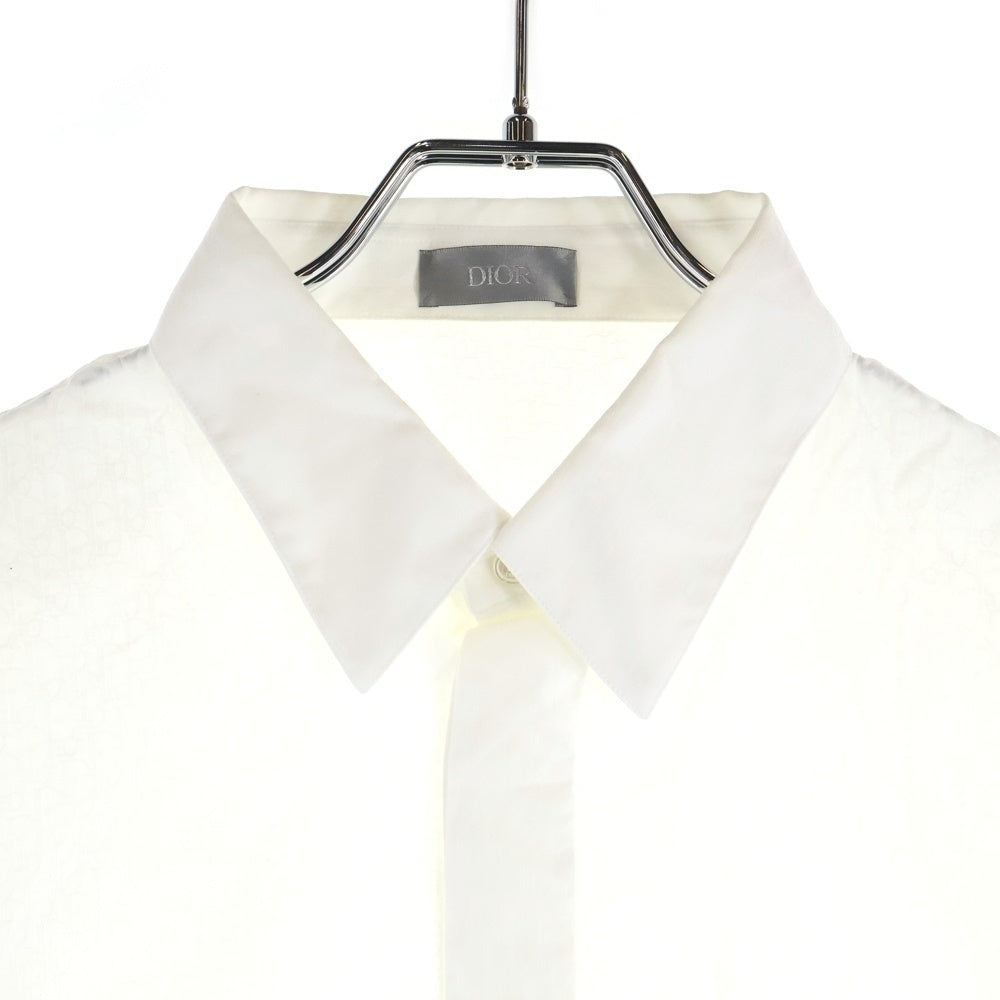 DIOR(ディオール) オブリーク総柄 コットン長袖シャツ ホワイト 013C502A4743