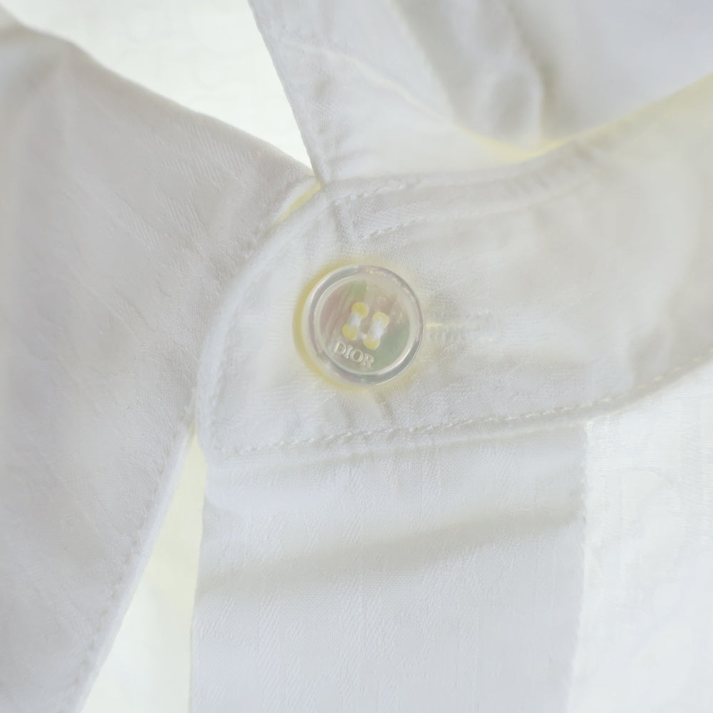 DIOR(ディオール) オブリーク総柄 コットン長袖シャツ ホワイト 013C502A4743