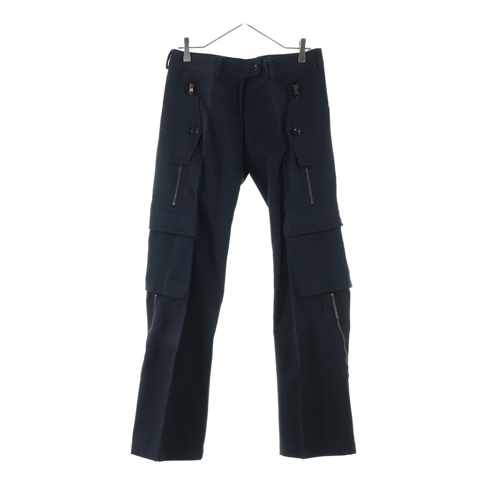 Neil Barrett(ニール バレット) 裾ジップ ナイロンカーゴパンツ ブラック NPA51A37